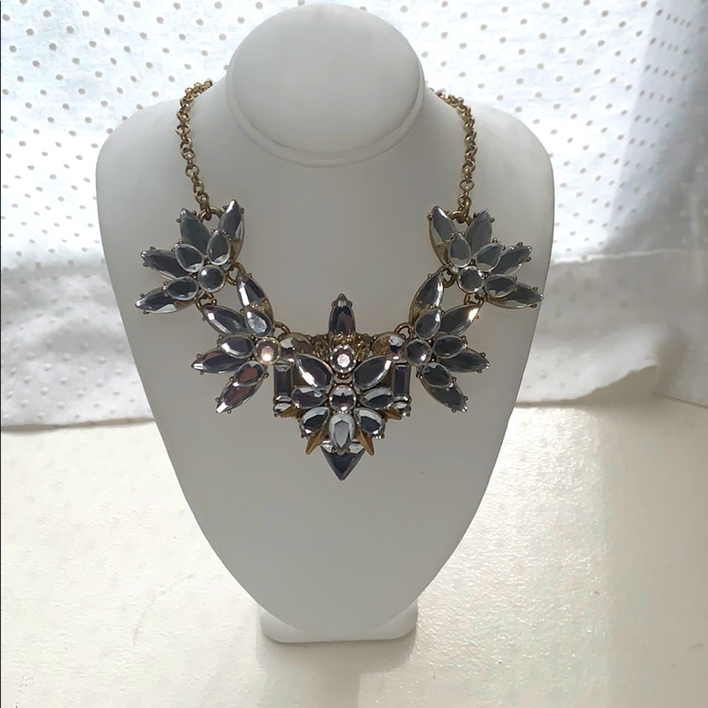 J crew crystal cluster necklace